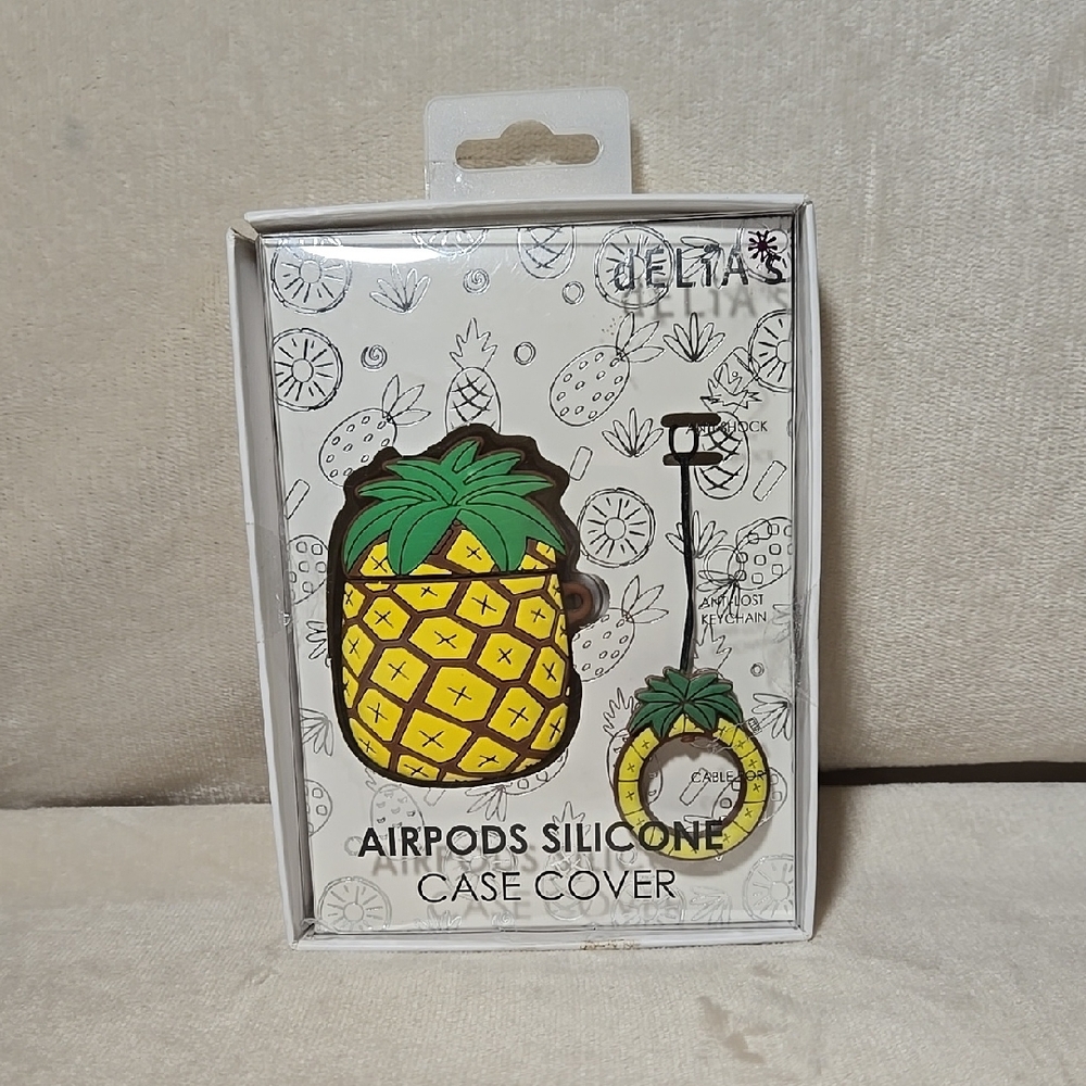 Pineapple AirPods Silicone Case Cover - Yellow and Green